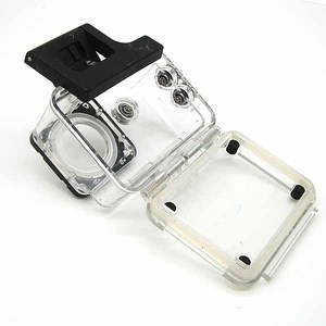Boîtier étanche personnalisé en plastique transparent pour caméra d'<span class=keywords><strong>action</strong></span>, étui de protection moulé par injection avec joint en caoutchouc et support de montage - Product Image 2