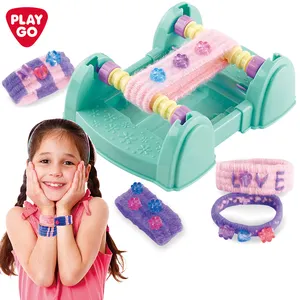 Playgo BRACELET LOOM Hand Pull Braiding Machine Set For Girls 2 To 14 Years Encourages Creativity Hand-Made Jewelry