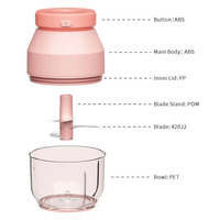 2023 AMZ nouvelle vente chaude 230ml Portable et USB Rechargeable gingembre ail légumes hachoir électrique Mini hachoir à ail