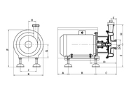 Pompe à lait de transfert sanitaire automatique pompe centrifuge électrique en acier inoxydable de qualité alimentaire avec moteur
