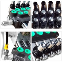 Vanne monobloc électro-hydraulique DCV40 à 5 bobines avec télécommande sans fil pour chariot élévateur, chargeuse et équipement sanitaire