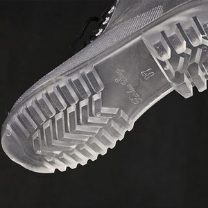 Kustom martin sepatu hujan pergelangan kaki grosir fashion warna permen bening tahan air transparan PVC <span class=keywords><strong>jelly</strong></span> sepatu hujan wanita untuk wanita - Product Image 5