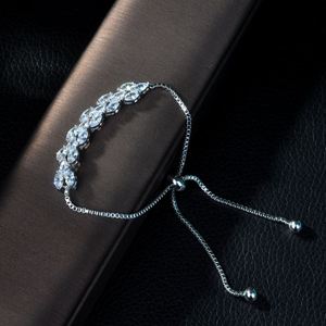 HiBride สร้อยข้อมือแฟชั่นสีขาวแบบปรับได้รูปหัวใจสำหรับผู้หญิงกำไลข้อมือสำหรับใส่ในฤดูร้อนแบบเรียบง่ายเครื่องประดับสำหรับปาร์ตี้ B-49ของขวัญ - Product Image 2