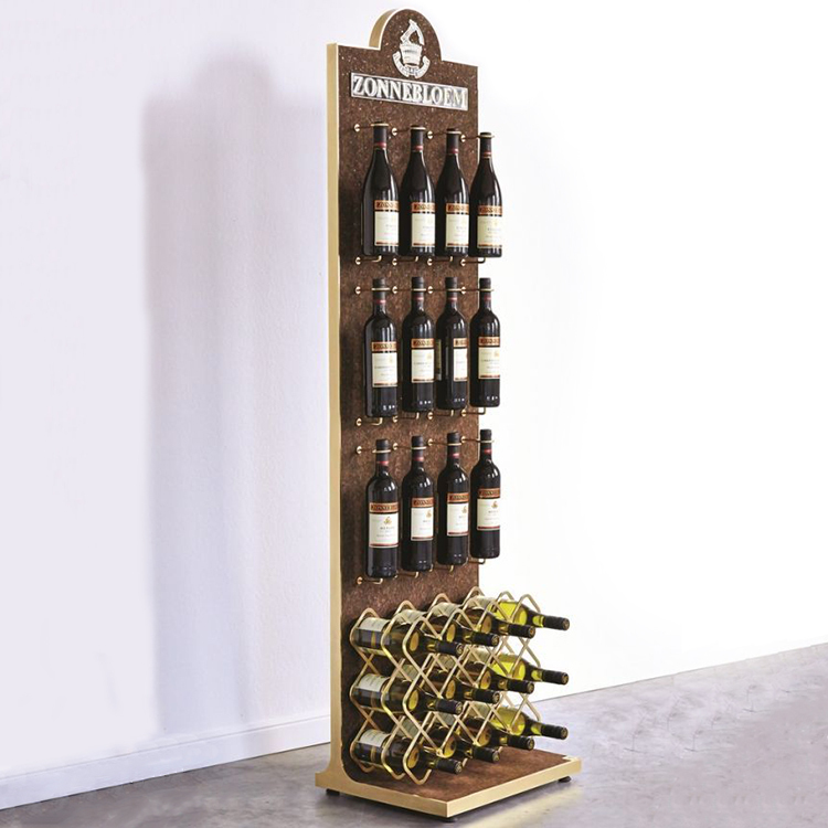 Customized Pretty Design Plywood Display Rack for Store Wooden Wine Display Stand 3 Tier Wood Display Stand — view 6