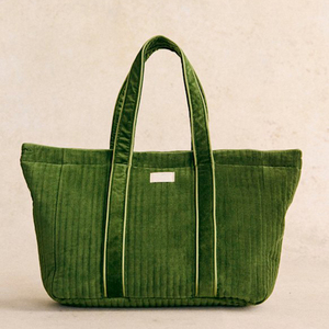 맞춤 로고 여성용 대형 친환경 위켄더 지퍼 퀼팅 숄더 핸드백 벨벳 토트백 - Product Image 2