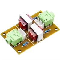 Isolator audio stereo, filter noise sinyal anti-interferensi common ground, penghilang suara arus komputer