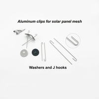Clips de fixation solaires en aluminium durable avec rondelles rapides pour panneaux solaires, crochets en J pour grillage de protection contre les oiseaux et les écureuils
