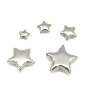 Dijes de estrella de acero inoxidable, colgantes huecos de cinco puntas para la fabricación de collares, componentes de joyería de 8mm, 10mm, 12mm, 15mm, 20mm - Product Image 2