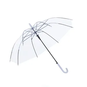 Индивидуальная конструкция Автоматический Открытый 21 дюйм 8 кости Прозрачные зонтики для взрослых прозрачный зонт для дождя