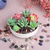 Vente en gros de copeaux de pierres de cristal d'améthyste polie et de quartz rose, pierres roulées de guérison pour bricolage, pierres diffuseuses et décoration intérieure