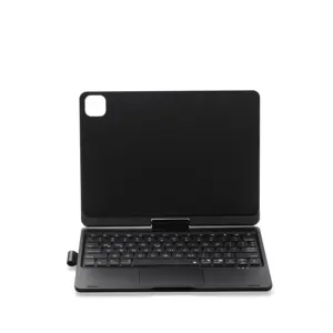 2023 Popular Magnetic Suction 360 Degree Rotate Touchpad Backlit Keyboard Case for iPad Air 5 109 inch