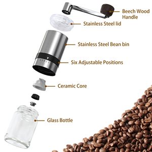 OEM 8 Piece Coffee Pour Over Set 600 ml <b>Kettle</b> <b>Digital</b> Scale Glass Server Manual Grinder Travel Coffee Kit Set for Gift - Product Image 5