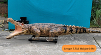 Crocodile animalier en stock, taille de vie pour marcher, animaux artificiels, modèle pour parc de Zoo