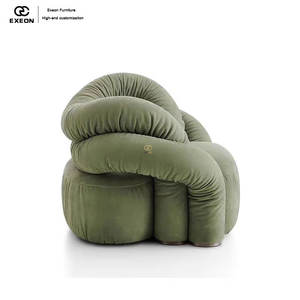 Nouveau design de canapé minimaliste italien classique en tissu, fauteuil inclinable créatif et luxueux pour villa, combinaison de chaises individuelles pour la maison - Product Image 5