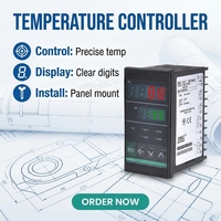 Contrôleur de température automatique intelligent à affichage numérique à sept segments CH402 MV court 100-240V en plastique OEM