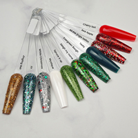 Poudre acrylique à séchage rapide 2-en-1 de haute qualité pour extensions d'ongles Logo personnalisé et nouvelles couleurs de paillettes de Noël pour les salons de manucure
