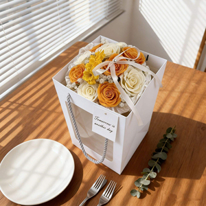 Nouveau bouquet de fleurs artificielles en forme de cornet de glace pour la Saint-Valentin 520, cadeau élégant et créatif pour les filles, meilleure amie - Product Image 3