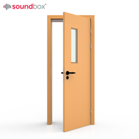 Soundbox accessoires insonorisés chêne fumé portes coupe-vent maison 3x7 pieds intérieur coulissant enregistrement porte en verre