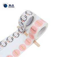 Étiquettes autocollantes rondes brillantes rouges vives imperméables pour emballage cadeau de boutique