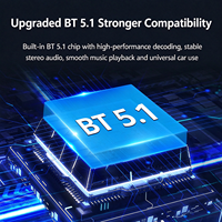Adaptateur USB pour voiture BT 5.1 AUX, émetteur-récepteur, dongle, adaptateur audio USB sans fil, câble compatible avec les voitures et les bus