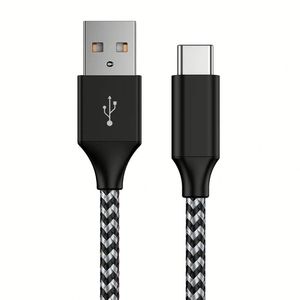 สาย USB Type C ยาว 3 ฟุต 6 ฟุต สายชาร์จแบบถักไนลอน USB A to USB C ใช้ได้กับ S10 S10+ S9 S8 Plus สำหรับโทรศัพท์ 15 16 - Product Image 1