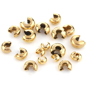 Connecteur de perle demi-cercle en acier inoxydable plaqué or 18 carats avec boucle croissant ajourée pour la fabrication de bijoux - Product Image 3