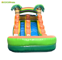 Grand toboggan aquatique gonflable commercial Dragon pour adultes, château gonflable