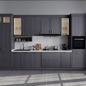 Meubles de cuisine modulaires en bois HZ, style Shaker, design luxueux, armoires de cuisine en bois massif personnalisées pour <span class=keywords><strong>maison</strong></span>, cuisine, appartement - Product Image 2