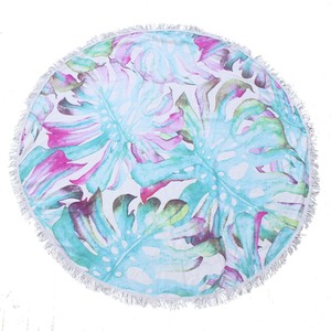 En Microfibre Sans Sable Animal Plage Violet Fantaisie Personnalisé Serviettes <span class=keywords><strong>de</strong></span> Plage Rondes Personnalisées - Product Image 6