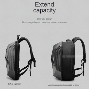 Mochila Impermeable de Gran Capacidad con Carcasa Rígida, Mochila para Motocicleta, Bolsa para Equipo de Motociclismo, Bolsillo para Casco de Fibra de Carbono - Product Image 4