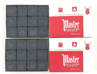 Boîte de craie pour queue de billard Master Snooker, 12 pièces - Accessoires de billard de haute qualité pour les clubs et les tournois, réduit les erreurs
