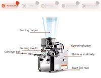 Vente flash : ligne de fabrication de samosas américaine, machine à faire des dumplings, des empanadas, des pastelitos, des gros raviolis, des empanadas