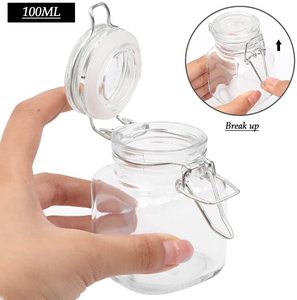 Bocaux de rangement en verre carré, couvercle transparent, assiette et déclencheur, étanche, pour la cuisine, 2020 - Product Image 2