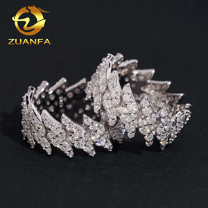 Custom Hip Hop Thorns Iced Out 925 Sterling Silver Fine Jewelry Cuban Diamond Mossanite Moissanite <strong>Ring</strong> <strong>for</strong> <strong>Men</strong> - Product Image 2