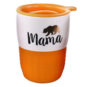 Taza de café Taza Las mejores madres con silicona Blanca Dibujos animados Tazas personalizadas Vaso Porcelana Sin mango Cerámica Regalo <span class=keywords><strong>del</strong></span> día Creativo - Product Image 2