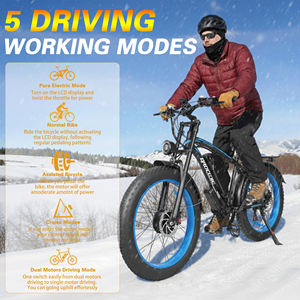 Vélo <span class=keywords><strong>électrique</strong></span> DP-2602 PRO 3000W à double moteur, vélo de neige, batterie au lithium 52V 32Ah, double suspension, 50 km/h - Product Image 5