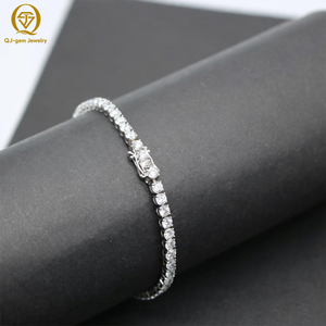 Custom 10k Gold Bracelet 6-9inches 3mm 10k Solid Gold VVS Lab Grown Diamonds Hpht Tennis Link Chains Bracelet <b>for</b> Women <b>Men</b> - Product Image 6