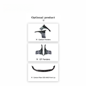 2015-2021 Mercedes W205 Classe C Kit de carrosserie automatique coupé mise à niveau C63 AMG pare-chocs avant arrière lèvre Grille Spoiler capot garde-boue tout nouveau - Product Image 3