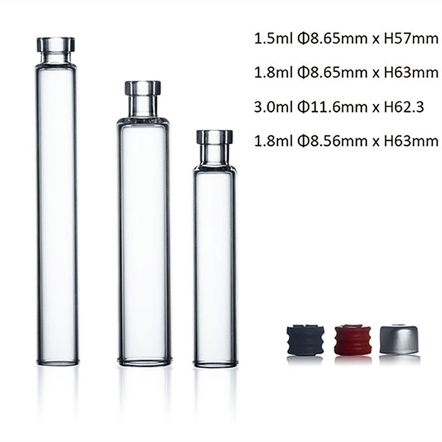 HQS Premium 3ml Glass Vial with Aluminum Cap Sterile, Single-Use, Fits Most Injection Pens & Microneedling Devices