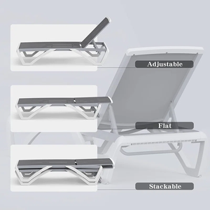 PP phòng chờ Ghế chất lượng cao tắm nắng hồ bơi ghế Lounger ngoài trời bãi biển Sun Lounger hồ bơi Sun Lounger - Product Image 6