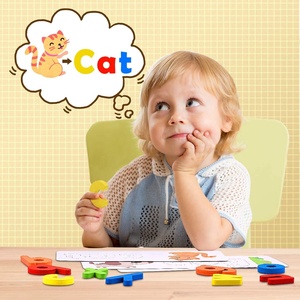 Juguetes Educativos <span class=keywords><strong>de</strong></span> Papel para Preescolar, Juego <span class=keywords><strong>de</strong></span> Combinación <span class=keywords><strong>de</strong></span> Letras y <span class=keywords><strong>Palabras</strong></span> Visuales para el Aprendizaje <span class=keywords><strong>de</strong></span> Ortografía Infantil - Product Image 5