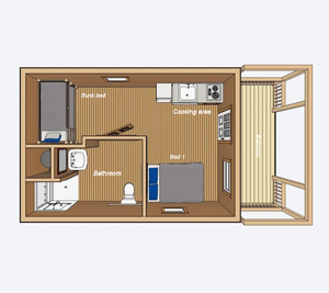 Casa in legno 24 m2 casa all'aperto Resort soggiorno Hotel piccola capanna <span class=keywords><strong>di</strong></span> tronchi prefabbricata in <span class=keywords><strong>vendita</strong></span> - Product Image 2