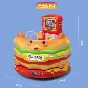 Nouvelle machine de jeu à monnayeur pour enfants en PRV avec écran MP5, modèles Hamburger Dog, Space Rabbit, Turn Cup et Rocking Machine - Product Image 3