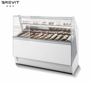 Vitrine Réfrigérée à Angle Droit à 2 Niveaux avec Refroidissement par Air et Désembuage LED pour <span class=keywords><strong>Supermarché</strong></span>, Congélateur/Refroidisseur, Présentoir à Gâteaux - Product Image 3