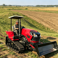 Tracteur à chenilles diesel quatre cylindres 35-120 CV avec pompe et boîte de vitesses, machines agricoles pour fermes, serres et pentes