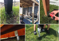 Ancre de fondation en acier galvanisé de type U sans creuser pour maison en bois, poteau à vis Q235