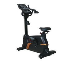 Vélo d'appartement robuste, système magnétique fluide, siège et guidon réglables, équipement de fitness cardio de qualité professionnelle.