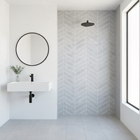 Autocollants muraux modernes en chevron autocollants, à peler et à coller, en PET, écologiques, imperméables, pour salon, chambre, salle de bain, décoration intérieure