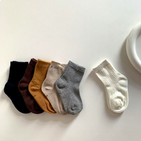 Chaussettes fines en coton pour bébés et enfants - Saison printemps/automne Couleurs unies (Noir/Blanc/Gris) Coupe basse 0-5 ans Polyvalentes