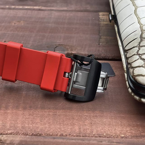 Reloj Automático de Pulsera para Hombre, Multifunción, de Alta Precisión, con Caja de Titanio Pulido y Correa de Goma Roja, Estilo Deportivo - Product Image 5